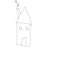 house with chimney drawing by quezva in Artbitrator
