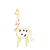 giraffe with scarf drawing by theundead in Artbitrator