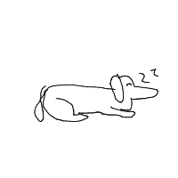 sleepy dog drawing by andris in Artbitrator