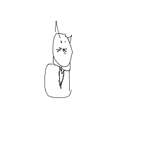 cat with tie drawing by guest-vatztbaq4 in Artbitrator