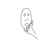 hand on chin drawing by raniashusband in Artbitrator