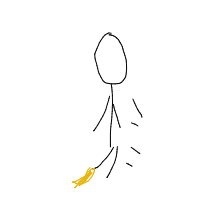 slipping on banana peel drawing by hellofromtheotherside1324 in Artbitrator