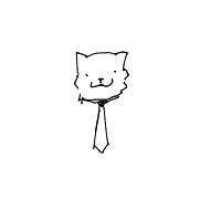 cat with tie drawing by 0rph4n_001 in Artbitrator