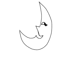 moon smiling drawing by 0rph4n_001 in Artbitrator