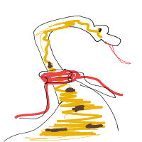 giraffe with scarf drawing by _antwan in Artbitrator