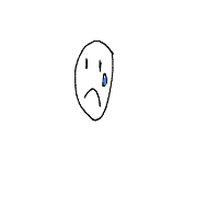 sad face drawing by yuknow in Artbitrator