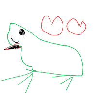 happy frog drawing by oioi036497 in Artbitrator