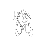 thumbs up drawing by reii_u in Artbitrator