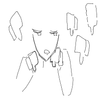 thumbs down drawing by reii_u in Artbitrator