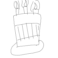 birthday cake drawing by reii_u in Artbitrator