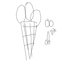ice cream cone drawing by reii_u in Artbitrator