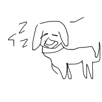 sleepy dog drawing by crappyelvis in Artbitrator