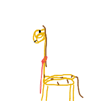 giraffe with scarf drawing by plziluvchz in Artbitrator