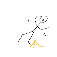 slip on banana peel drawing by adhdisomfg in Artbitrator