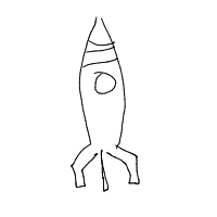 rocket ship drawing by adhdisomfg in Artbitrator