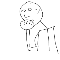 hand on chin drawing by adhdisomfg in Artbitrator