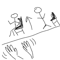 standing ovation drawing by adhdisomfg in Artbitrator