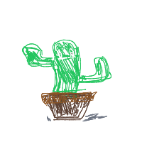 dancing cactus drawing by meii in Artbitrator
