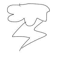 lightning bolt drawing by c0d3-8 in Artbitrator