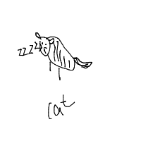 sleeping cat drawing by chai in Artbitrator