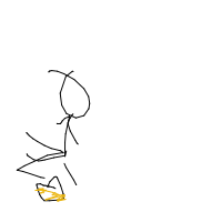 slipping on banana peel drawing by gfhf in Artbitrator
