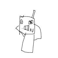 robot having existential crisis drawing by gfhf in Artbitrator