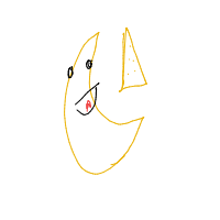 moon eating cheese drawing by liah in Artbitrator