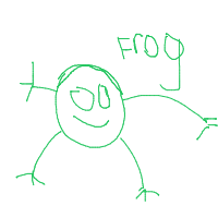 happy frog drawing by jasminepinke in Artbitrator