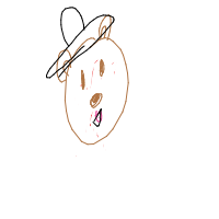 bear with a hat drawing by abhii in Artbitrator