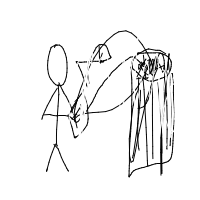 throwing food drawing by anjali in Artbitrator