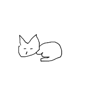 sleeping cat drawing by aaaaadia in Artbitrator