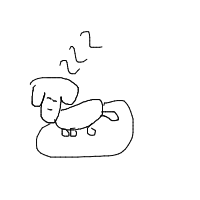 sleepy dog drawing by aaaaadia in Artbitrator