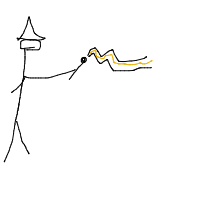 wizard casting spell drawing by hugh_jenics in Artbitrator