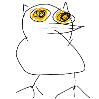 confused owl drawing by lucasmd1996 in Artbitrator