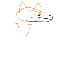 sneaky fox drawing by lucasmd1996 in Artbitrator