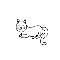 sleeping cat drawing by potatostarrr in Artbitrator