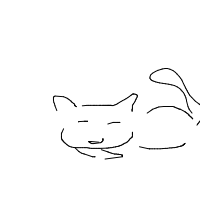 sleeping cat drawing by pammy in Artbitrator
