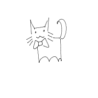 cat with tie drawing by yogi in Artbitrator