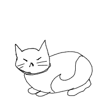 sleeping cat drawing by blueroom77 in Artbitrator
