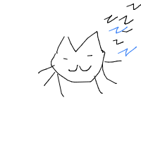 sleeping cat drawing by puppyminez in Artbitrator