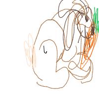rabbit eating carrot drawing by ithaelol in Artbitrator