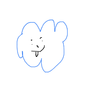 cloud with face drawing by jocelynmae123 in Artbitrator
