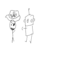 pirate vs robot drawing by --jessica-- in Artbitrator