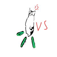 cat vs cucumber drawing by quanganh in Artbitrator