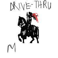 medieval knight at drive-thru drawing by quanganh in Artbitrator