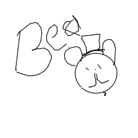 bear with a hat drawing by guest-m9yaazc4c in Artbitrator