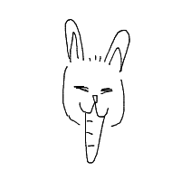 rabbit eating carrot drawing by nop_xd0123 in Artbitrator