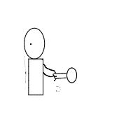 detective with magnifying glass drawing by razz in Artbitrator
