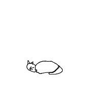 sleeping cat drawing by steve22 in Artbitrator
