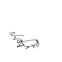 sleepy dog drawing by steve22 in Artbitrator